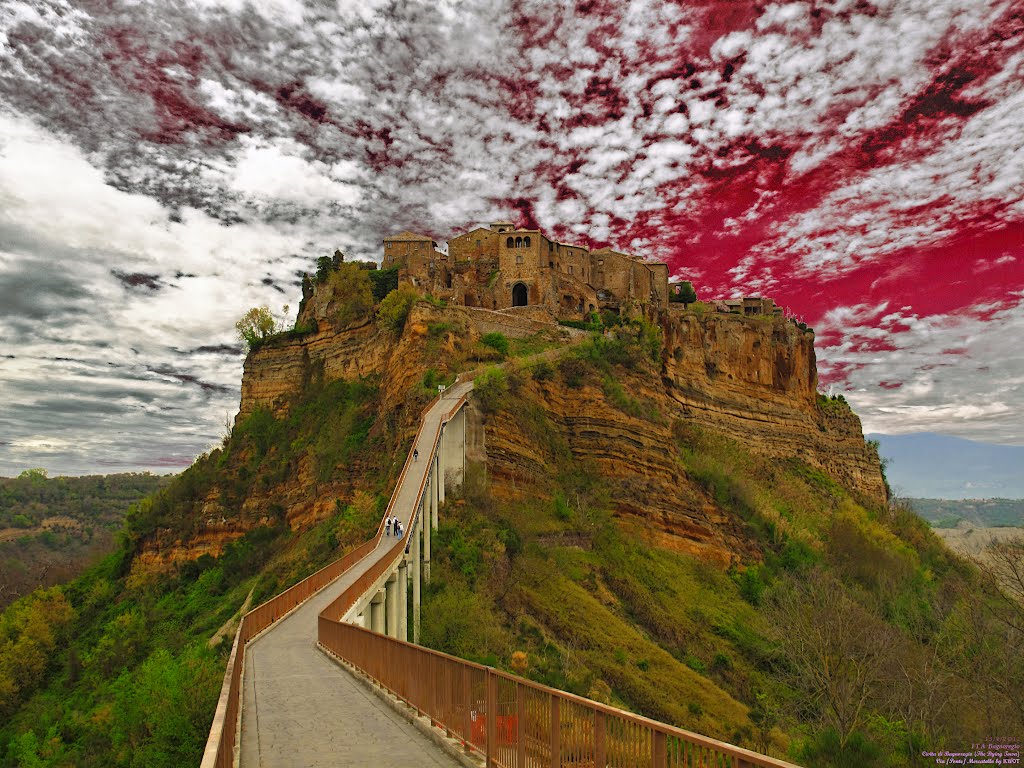 ITA Bagnoregio Civita di Bagnoregio {"The Dying Town"} Via [Ponte] Mercatello by KWOT {Subtitle:The City that bleeds in the Heavens by KWOT} by KWO Tsoumenis