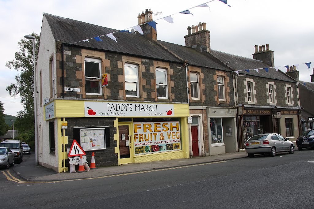 Innerleithen High Street, Paddy's Market, Scottish Borders by tarth701