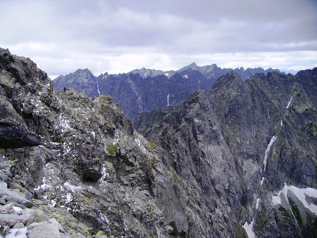 Gipfelblick vom Rysy Richtung Slowakei by Holger Steiner