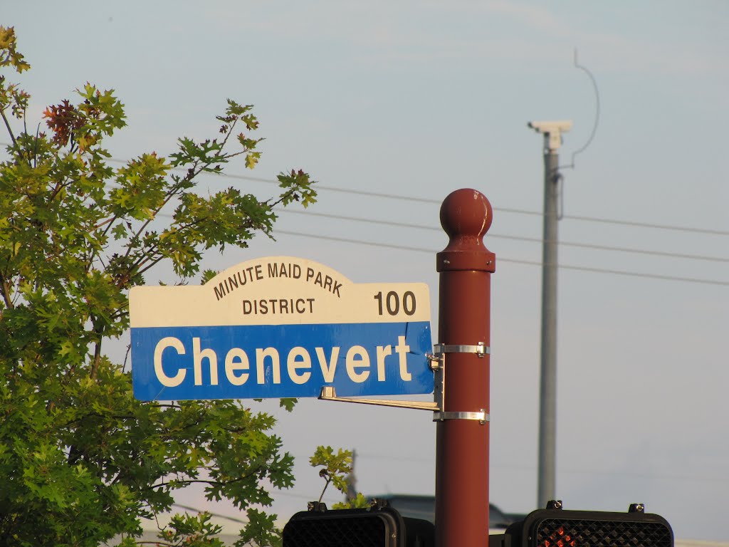 Chenevert in Minute Maid Park District (street sign) by Wolfgang Houston