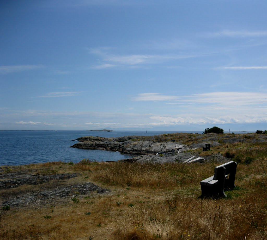 Cattle Point bench enjoys view. INFO IN PANORAMIO DESCRIPTION by John Newcomb