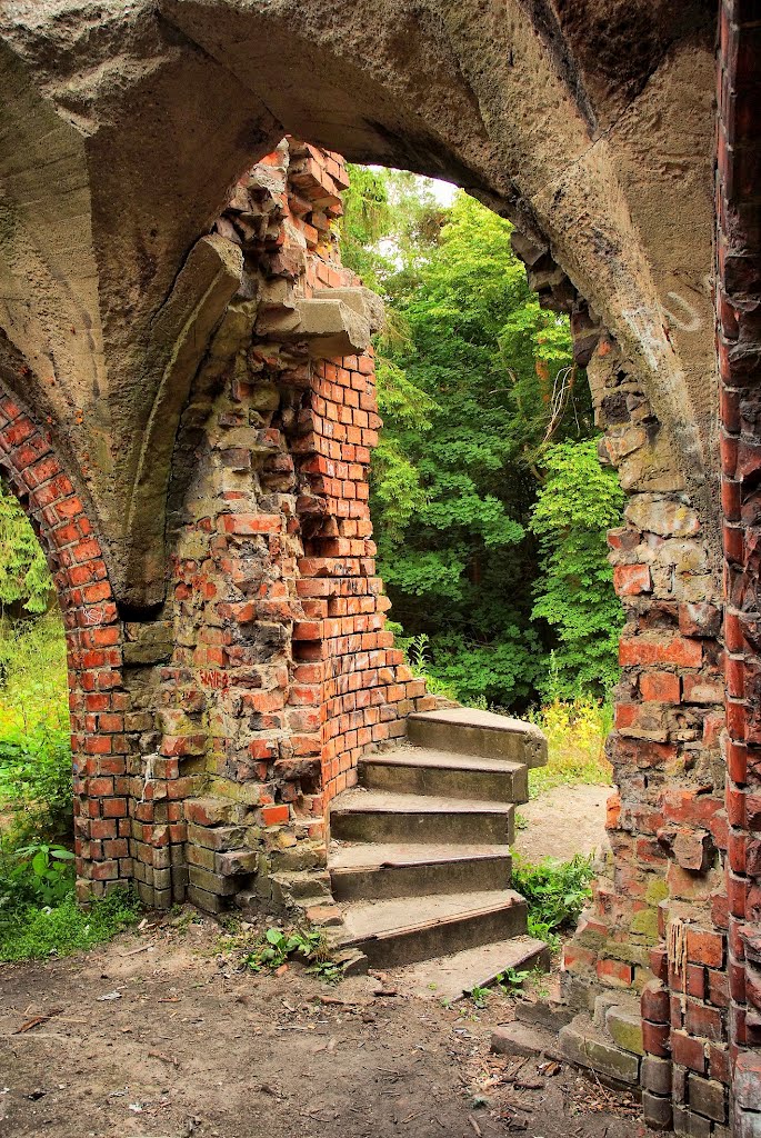 Ruiny Wieży Quistorpa (Quistorpturm). Schody donikąd... (sm) by Sławek Milewicz