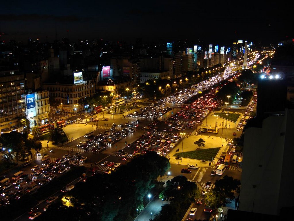 Av. 9 de Julio de noche by ocalabrese