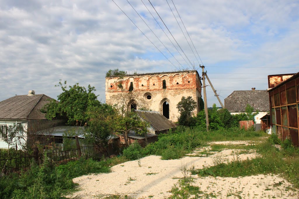 Sataniv. The old synagogue at the backyard of the town market. by ttalis