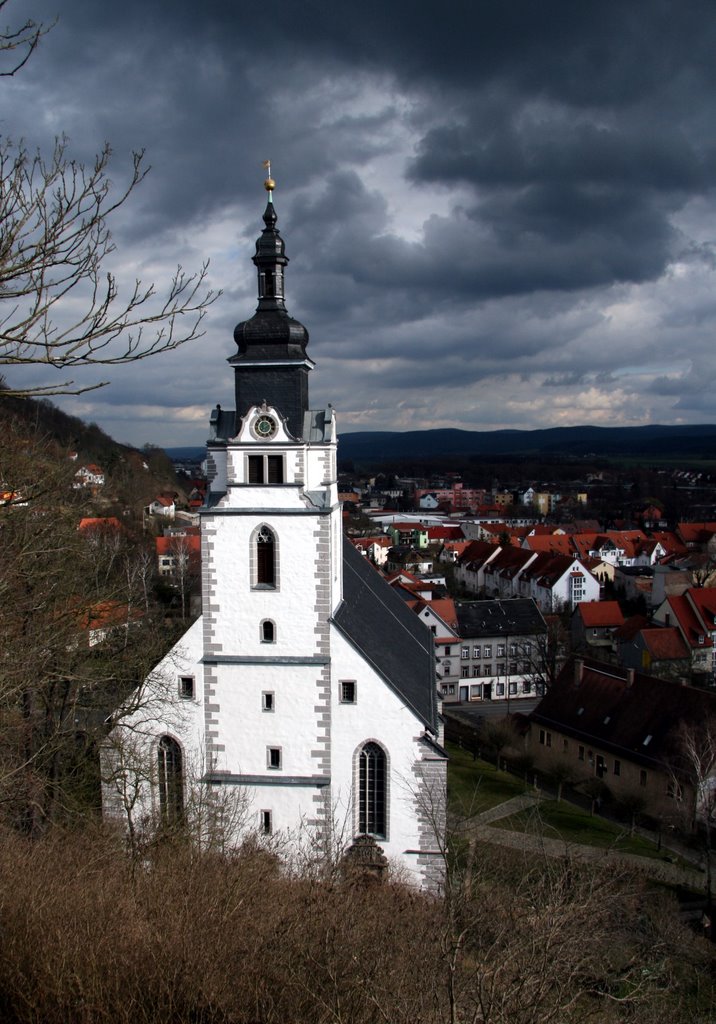 Kirche von Rudolstadt neben dem Schloss von Aquanauticus by Telemarco