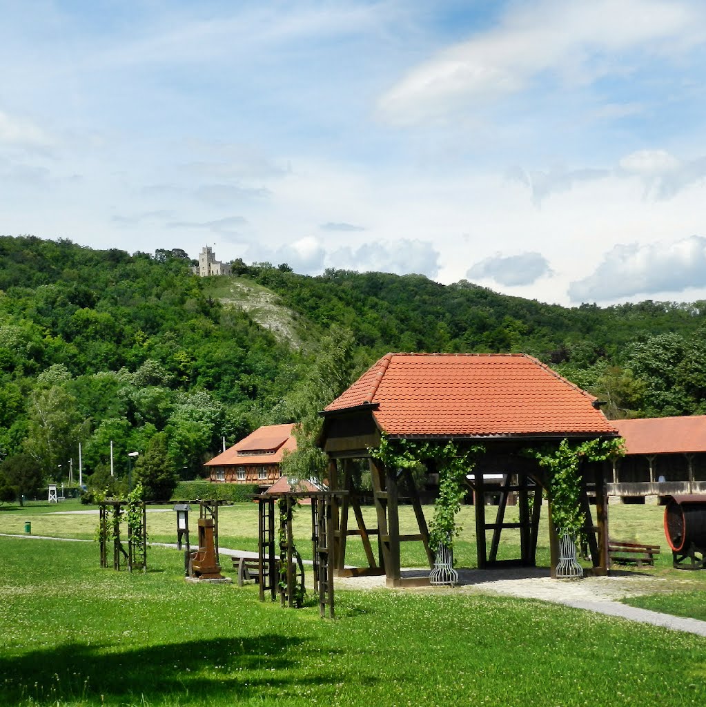 Kurpark mit Gradierwerk und Sonnenburg by K. Fischer