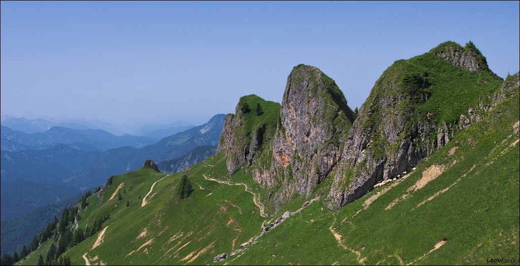 Blick über die Rotwand (1884 m) ++ Bayrischzell ++ View over summits of Rotwand by LeoW