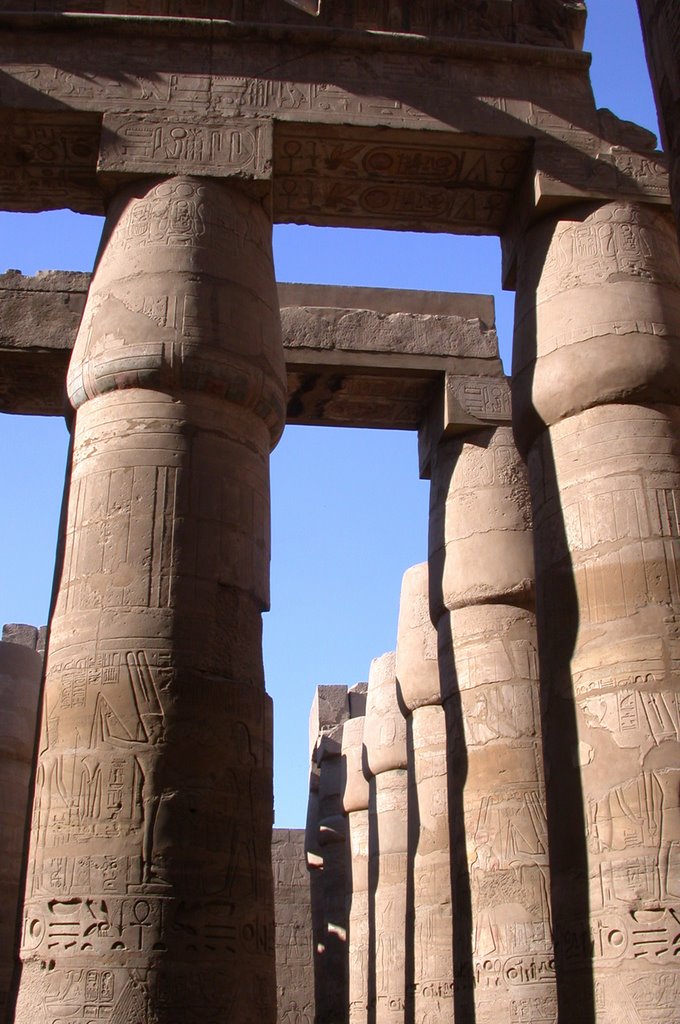 Columns at Karnak Temple, Luxor by Jean Herbrink