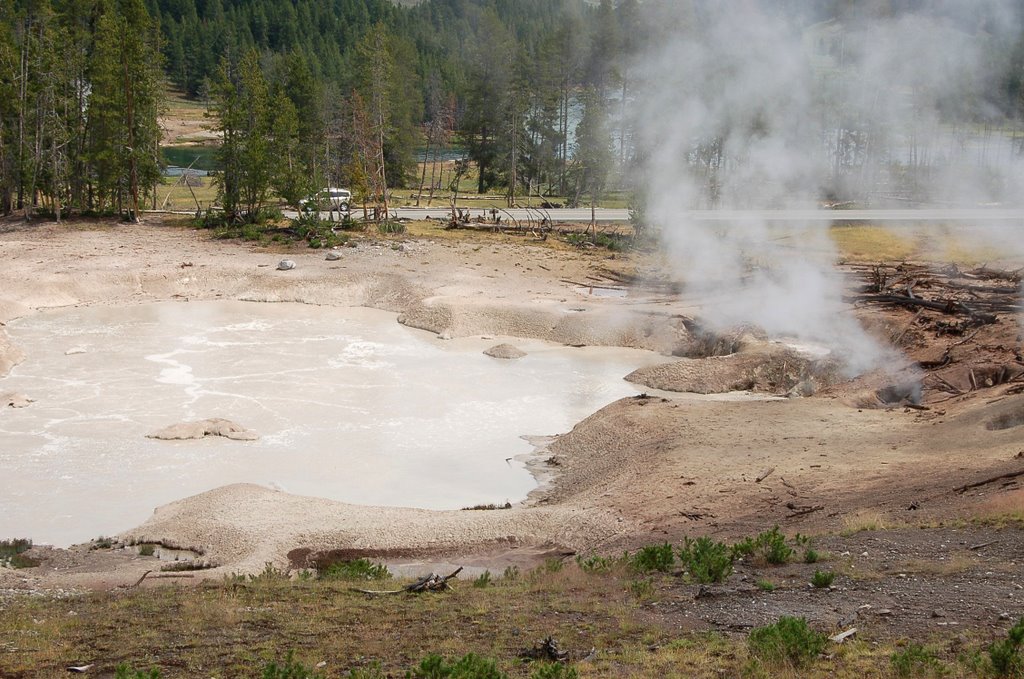 Mud Geyser by Herve Quatrelivre