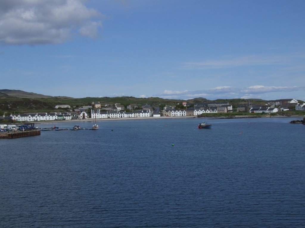 Port Ellen from the ferry by shags