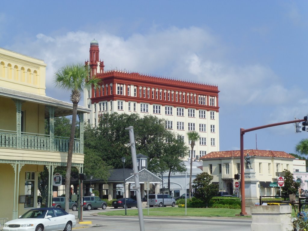 Ponce de Leon Circle & Wachovia Bank building view from Menendez Ave. by John M Lopez