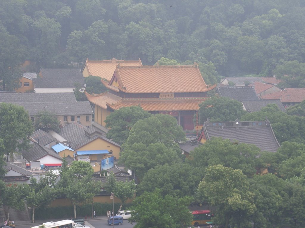 雷峰塔远眺净慈寺 by 肥恩 by guoaen