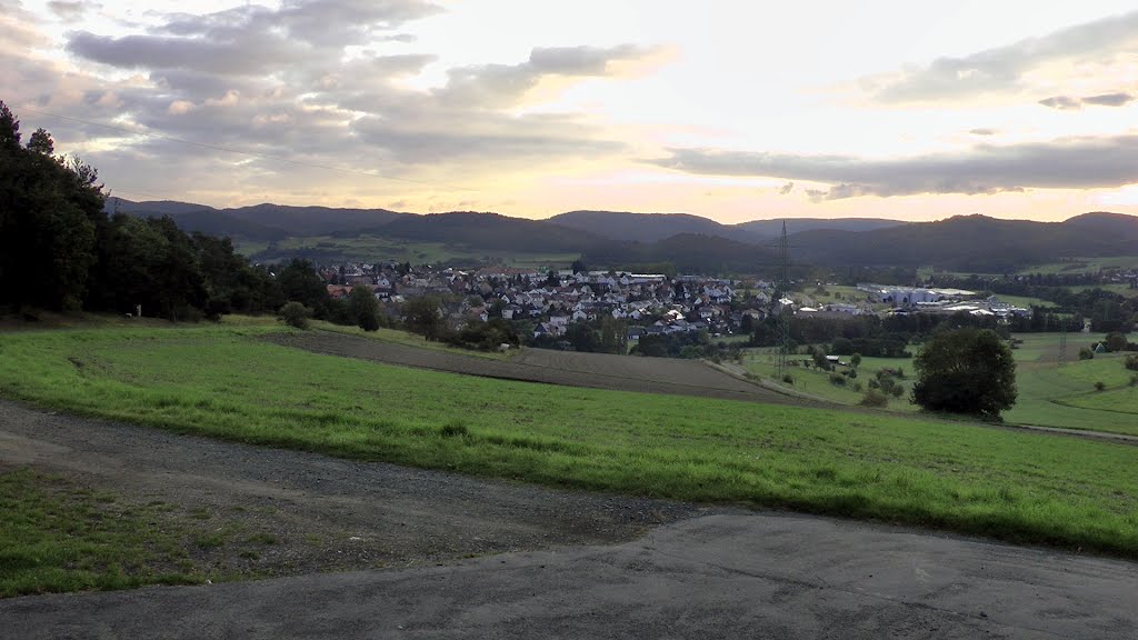 Blick auf Dautphe von der Schutzhütte Dautphe by PeKeWe