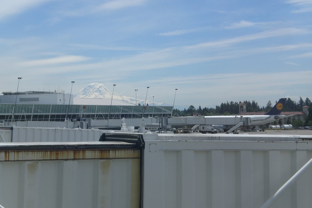 Terminal A with Mt. Rainier by AGW