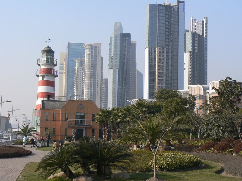 Pudong Boardwalk Lighthouse by turbodunc