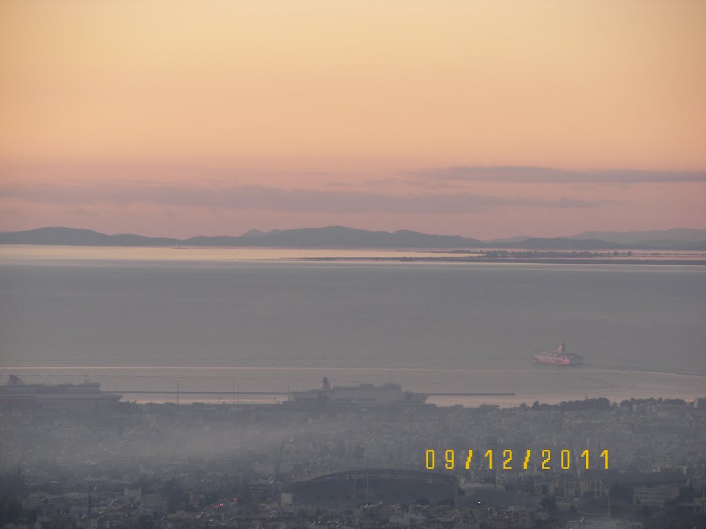 Lagoon of Messologi.View from Karya Patras. by s.krokos