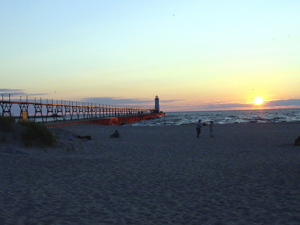 Manistee North Pier by winndix60