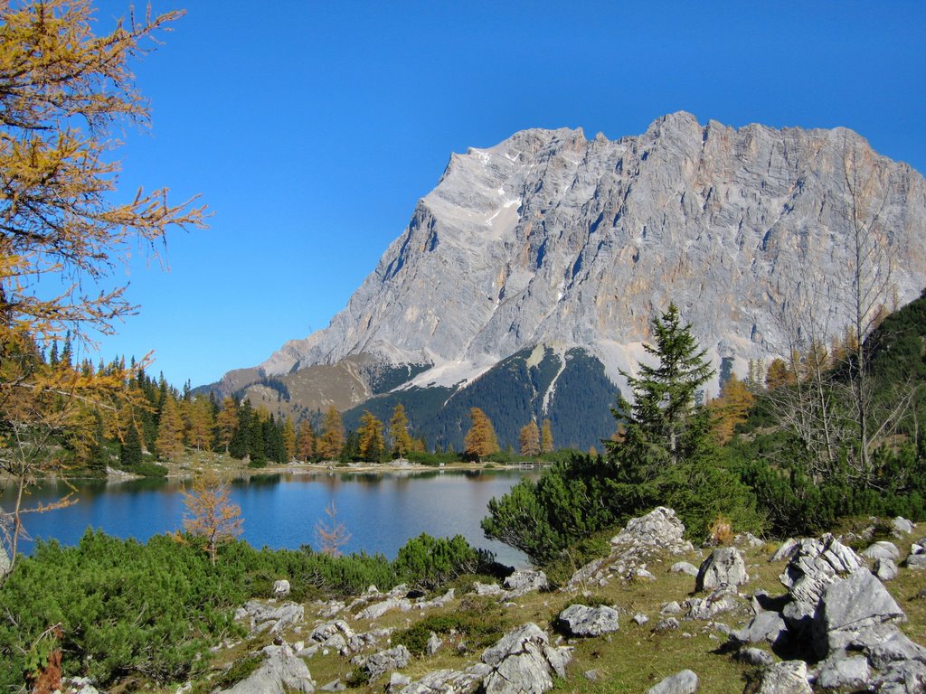 Zugspitze vom Seebensee by Peter Busch,D