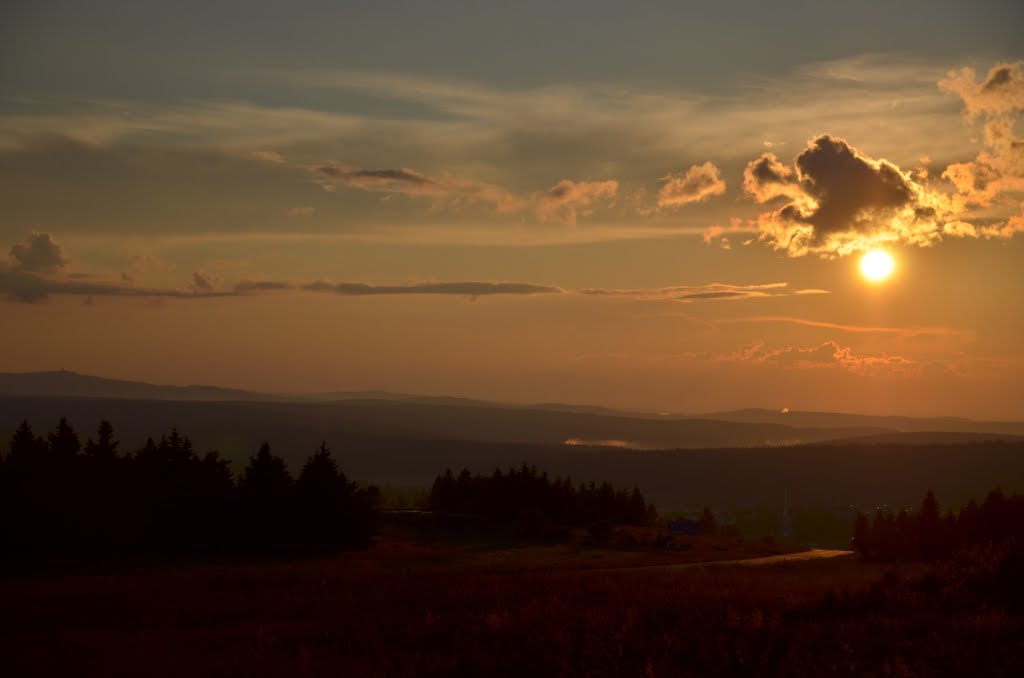 Abendstimmung auf dem Erzgebirgskamm 1 by Uwe Muehle