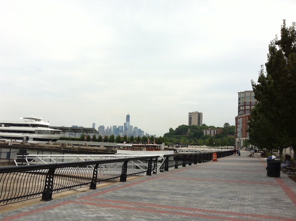 View of New York City from Beautiful & Gorgeous Hoboken Harber. New Jersey. USA. by MrNAASSIR