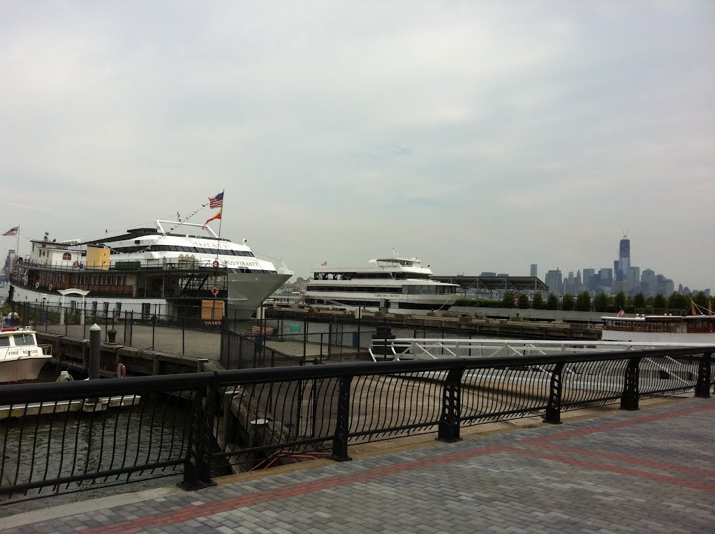 View of New York City from Beautiful & Gorgeous Hoboken Harber. New Jersey. USA. by MrNAASSIR