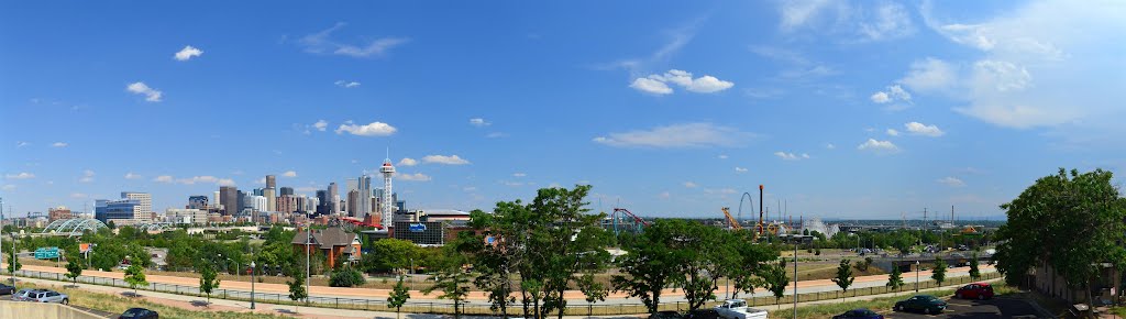 Elitch Gardens and downtown Denver by David Brown Photography