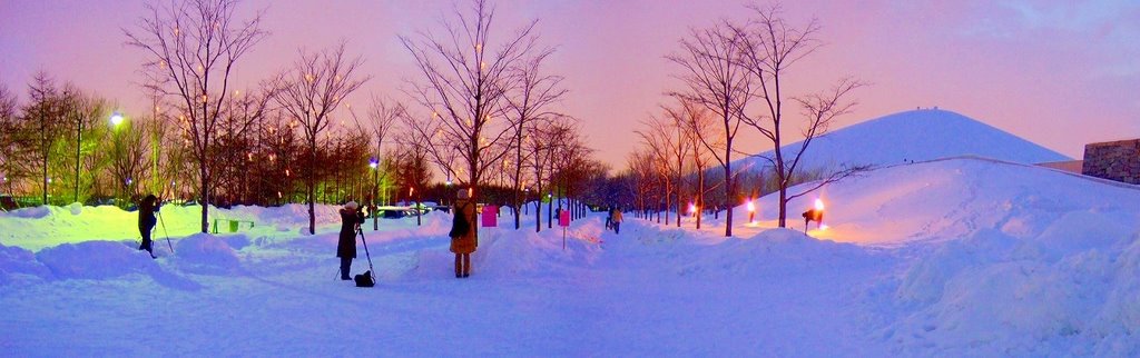 SNOWSCAPE MOERE3-雪とgla_gla in Moerenuma Park by t-konno