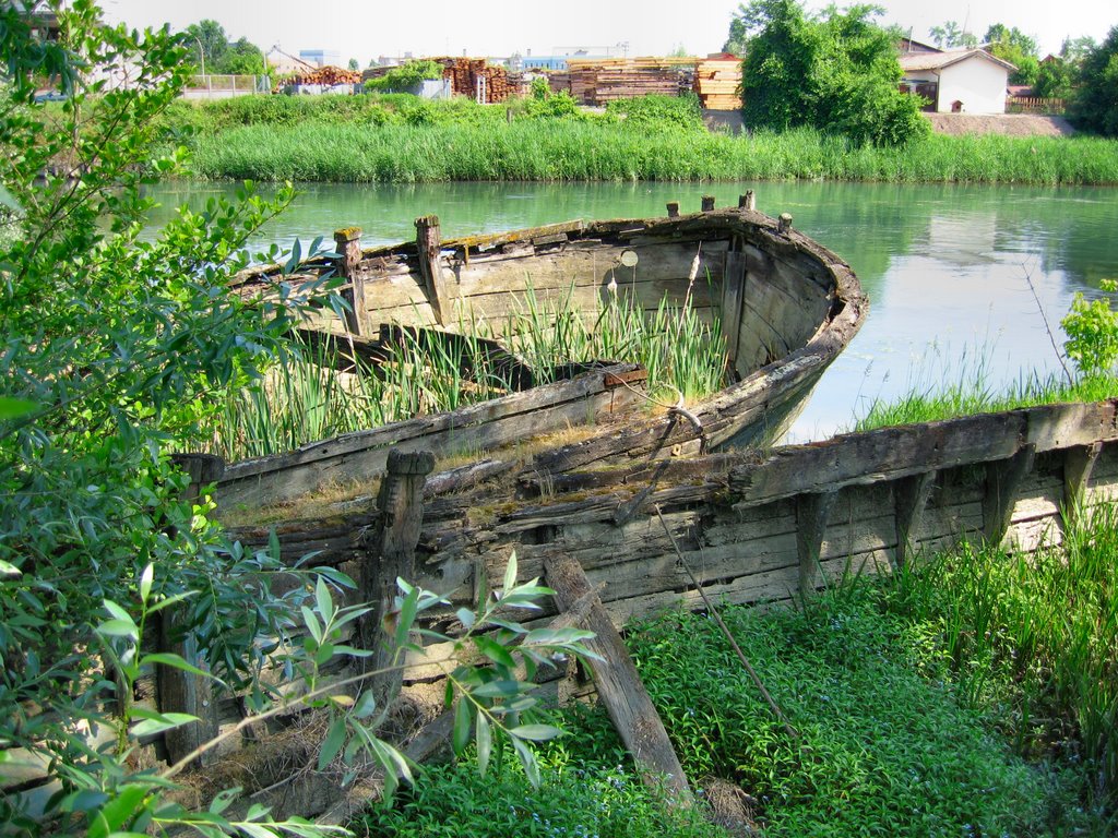 Alte Schiff im Sile by Peter Busch,D