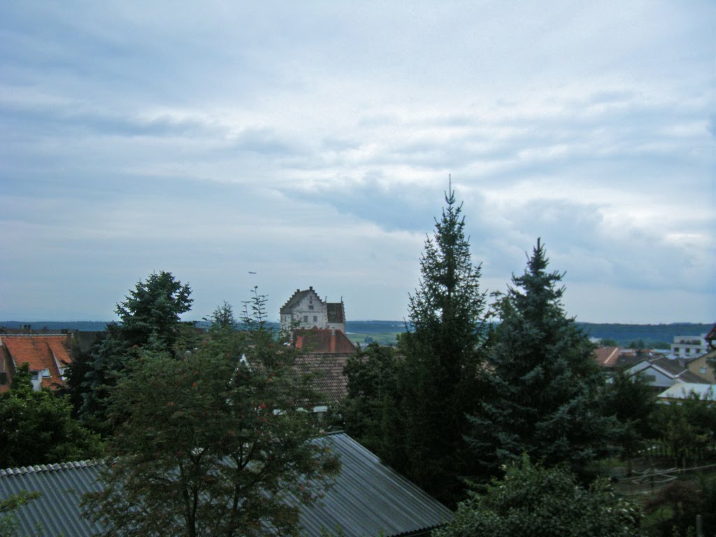 Mal kein Zeppelin vor unserer Nase heute über Markdorf ?? - Ach, ganz da hinten fährt er ja ! by ReinhardKlenke