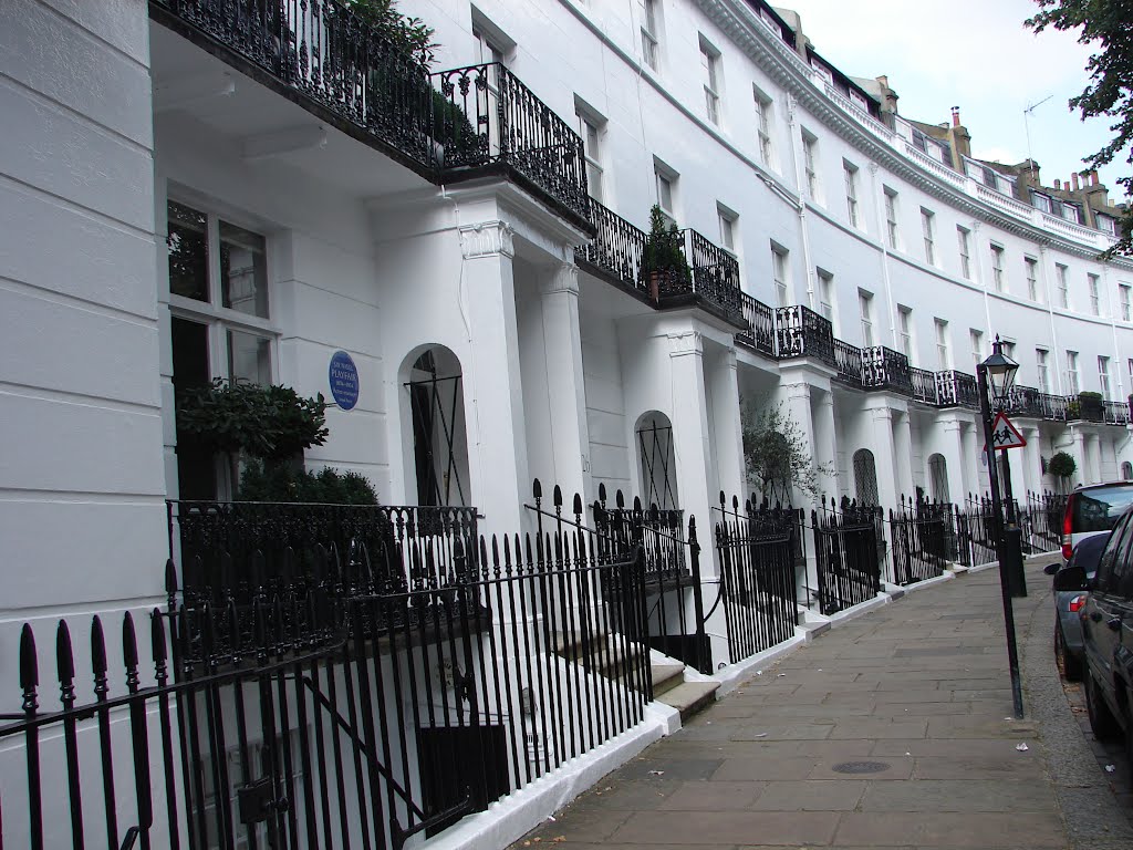 Homes on Pelham Crescent in London, England by Joseph Hollick