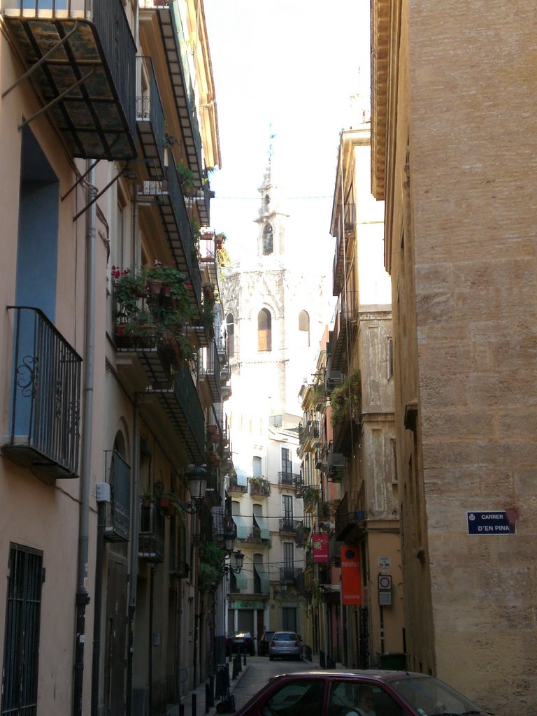 Valencia, Barrio del Carmen con Micalet by Giuseppe Faggioni