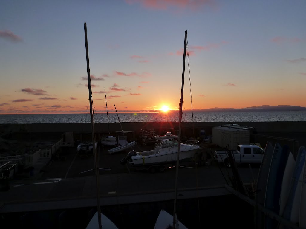 Sunset over Malibu from Kings Harbor Yacht Club by KHYCSailor