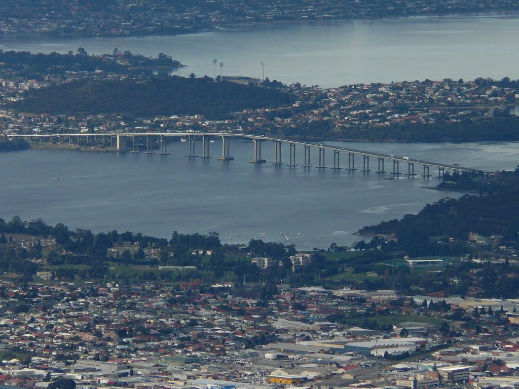 Tasman Bridge from Mt Faulkner by Tewbacka