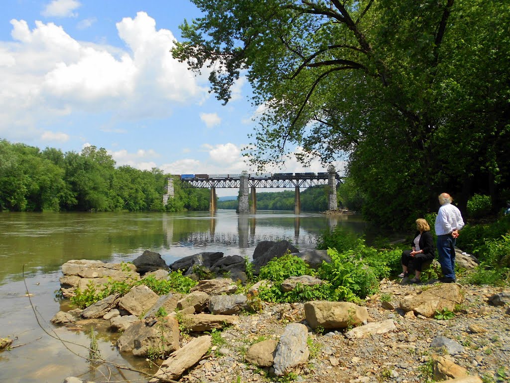 Potomac River & the Norfolk Southern Railroad Bridge, Shepherdstown, WV by Midnight Rider