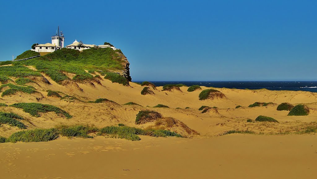 Lighthouse at Nobbys Head, Newcastle by Sabine Dollinger