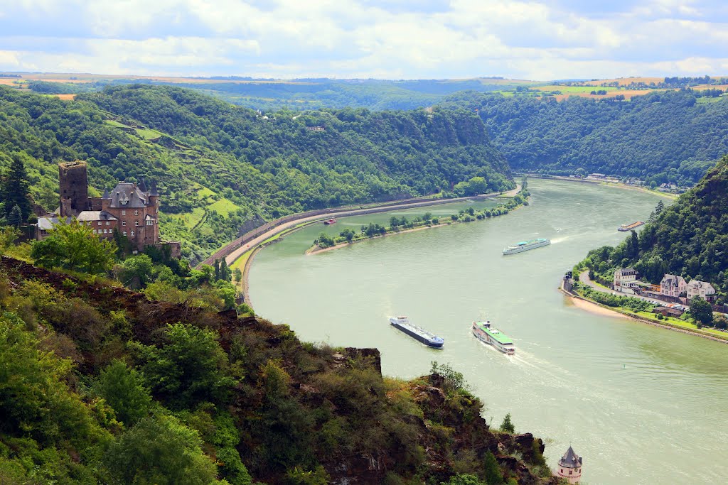 Burg Katz und Loreley by Heinz Peierl