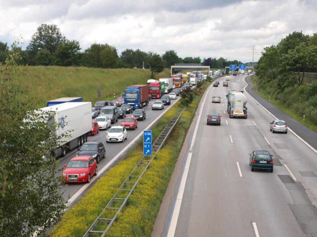 Autobahn A 1 vorm Kreuz Hamburg-Ost by Fotoberchtel