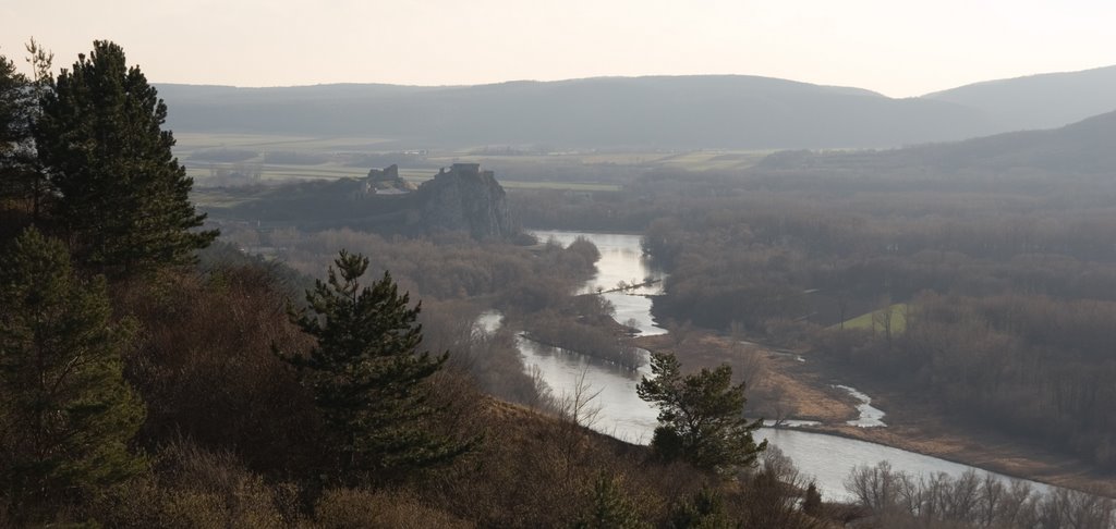 Devín and Morava river by Peter Kompaník