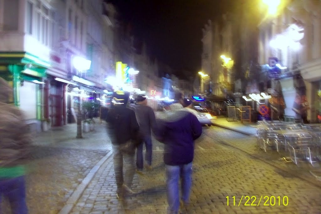 In The Street Restaurants Of Antwerp City by Florante