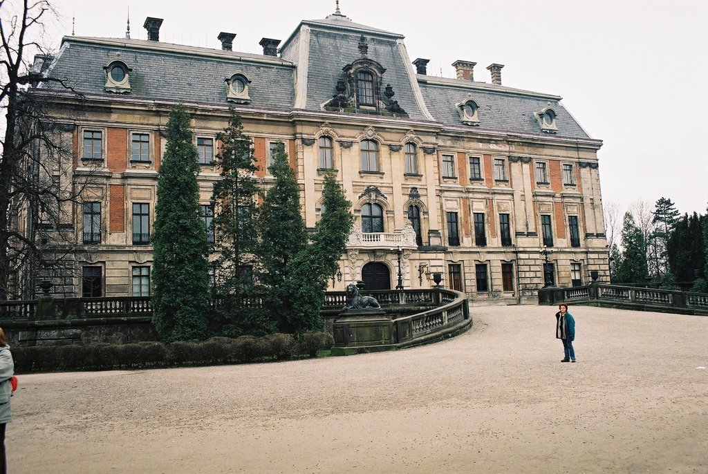 Marysia in front of the Pszczyna Palace by Zbigniew Zdasień