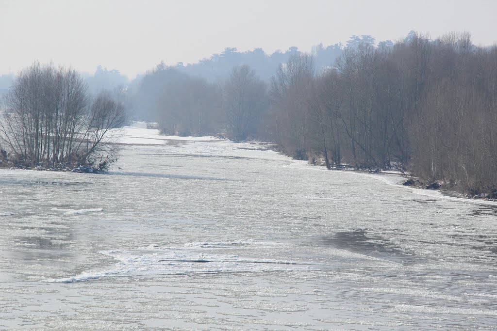 Loire gelée Tours mars 2012 du pont napoleon by flbb