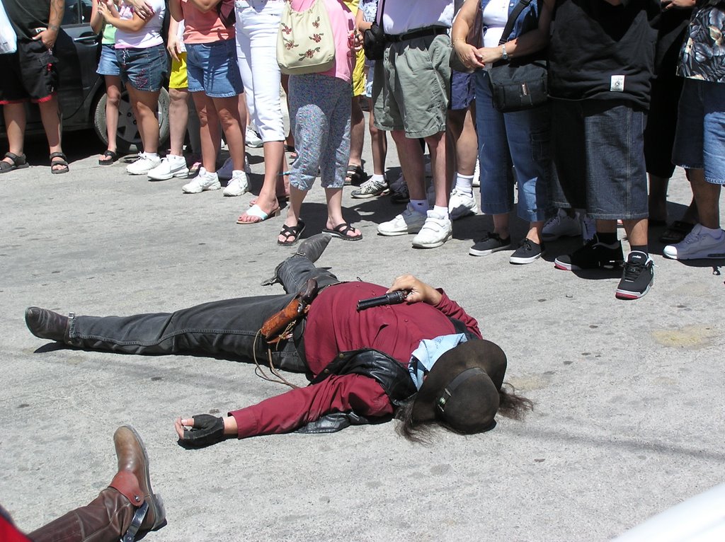 Daily Gunfight, Oatman, AZ by Peter Watts