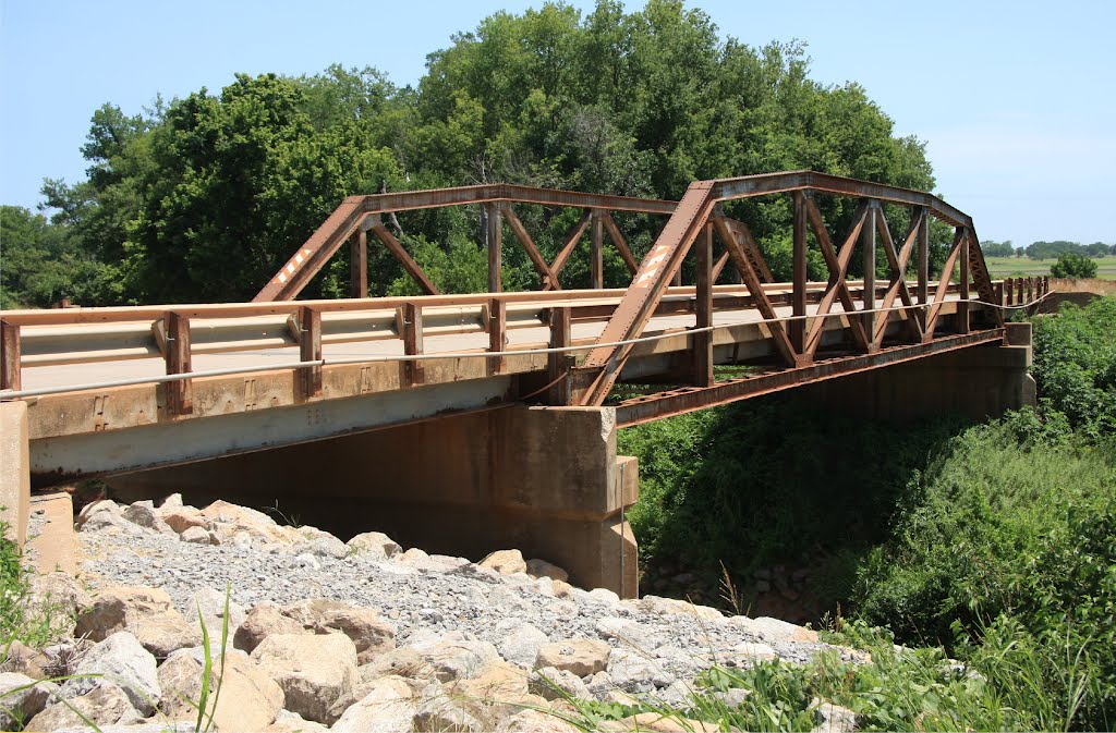 1939 Pony Truss Bridge - Broadway over Cottonwood Creek (Removed July 2012) by Gene Woods