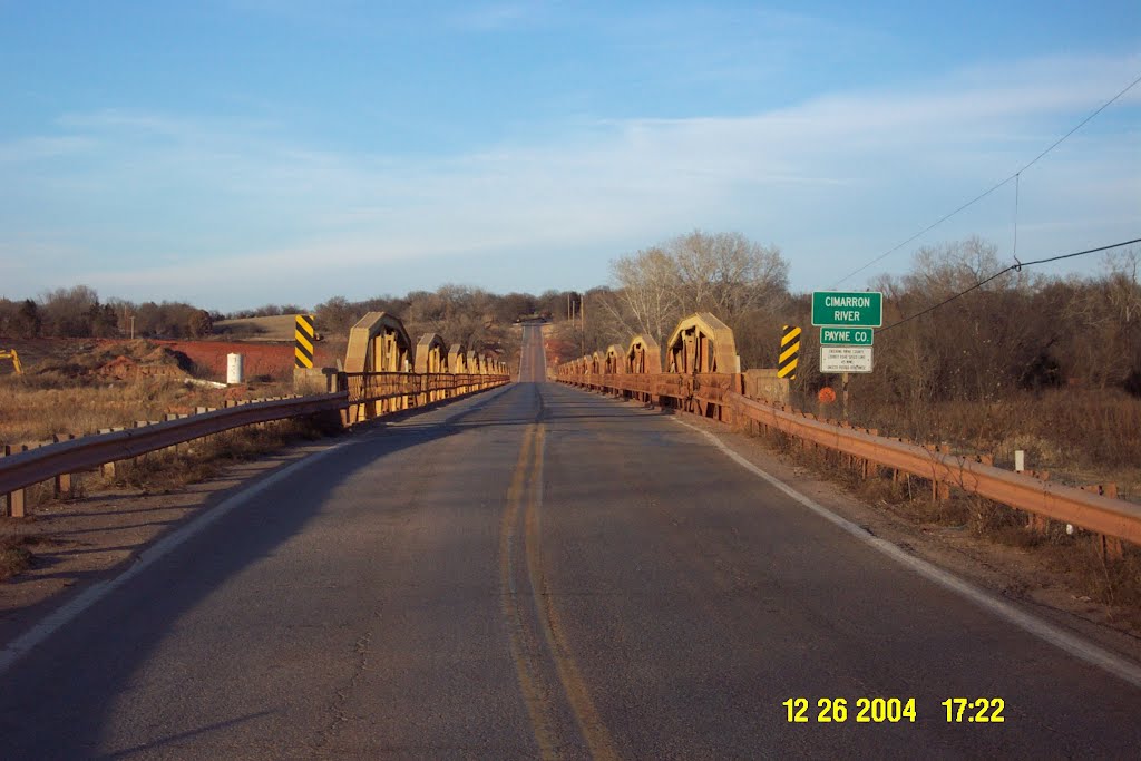 Pony Truss Bridge On SH 33 Across the Cimarron River (Removed 2006) by Gene Woods