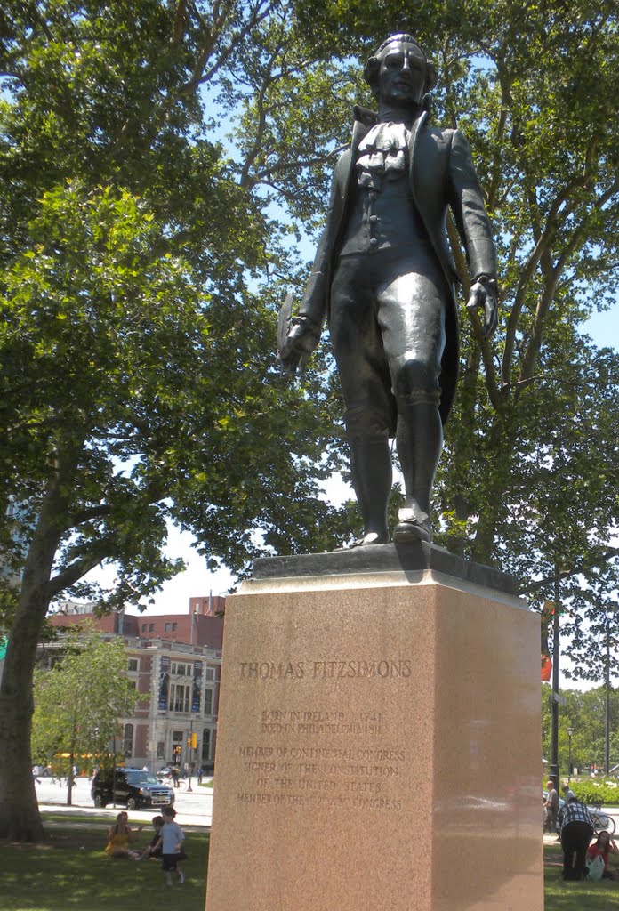 Sister Cities Park, Philadelphia, Thomas Fitzsimons statue by neil.gilmour