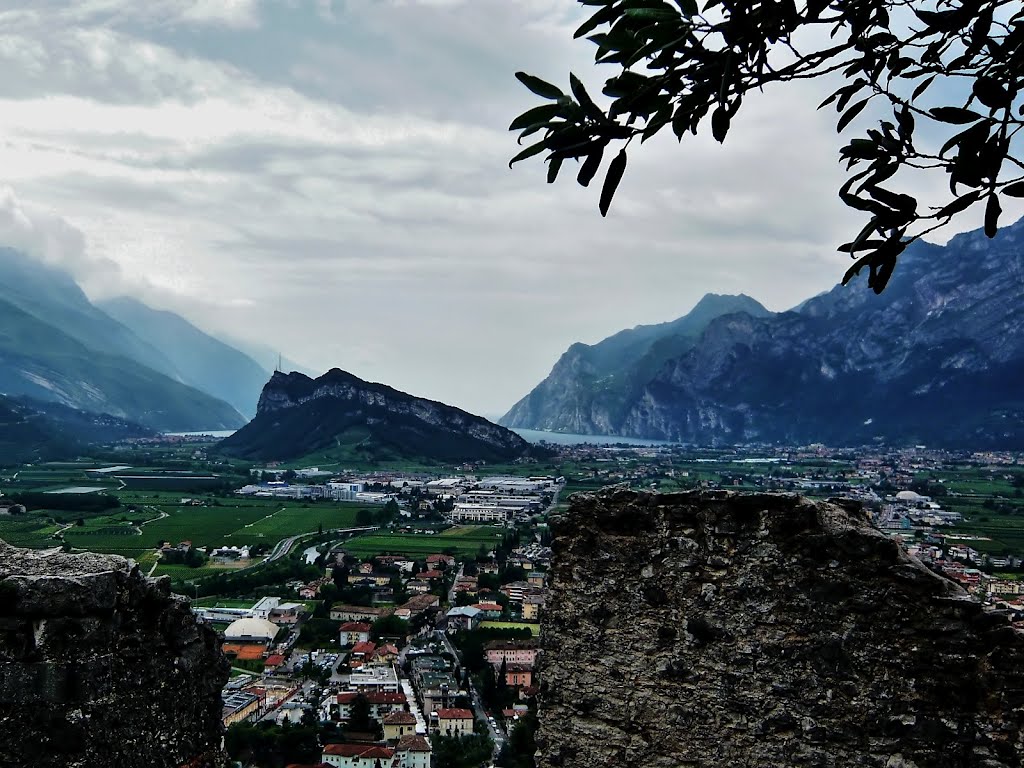 View to Monte Brione from castle Arco by bikemp