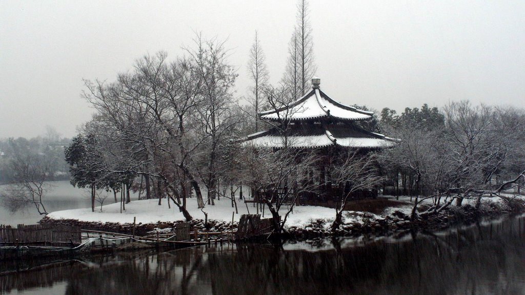 放鹤洲 Fanghe Island park ツルの公園 by 世界首窮