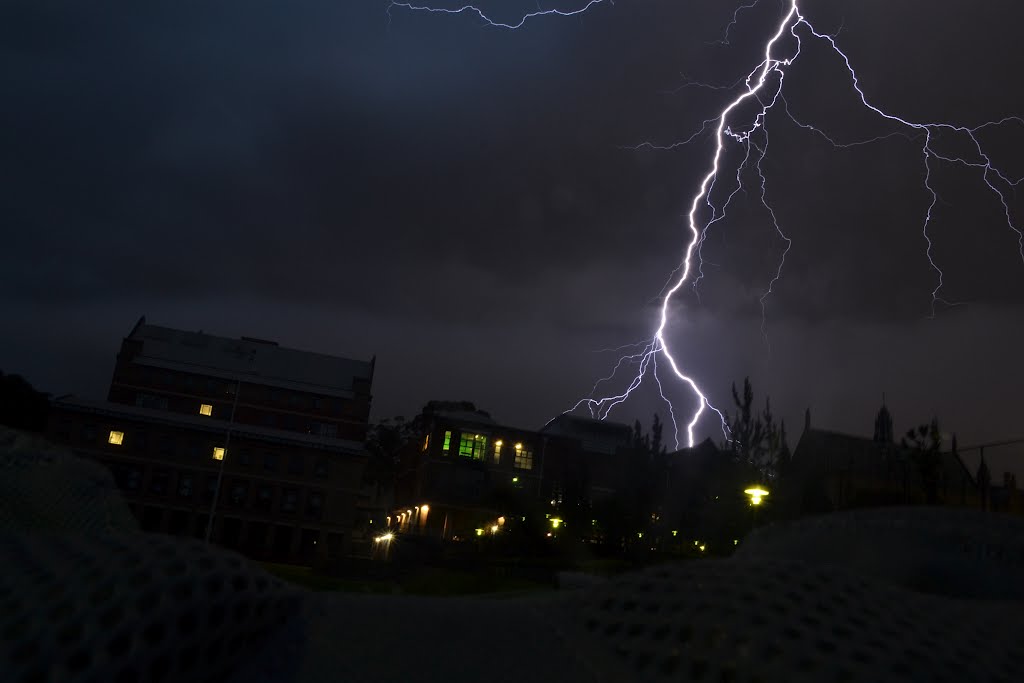 Lightning at Sydney Uni by Josh Kaiser