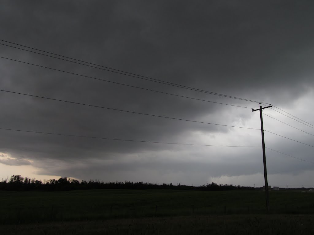 Black Skies And Another Severe Thunderstorm On The Way In Far West Edmonton, Jul 23/12 by David Cure-Hryciuk