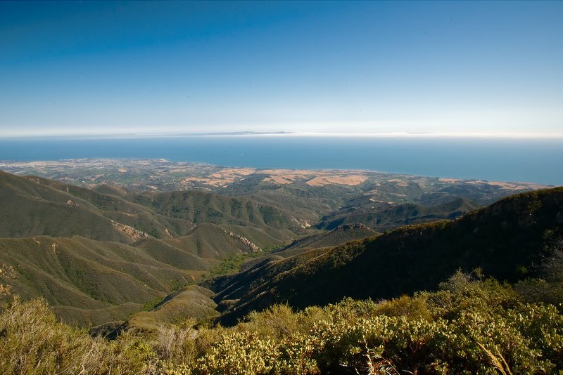 Santa Cruz island and Goleta from Santa Ynez by Erik Burrows